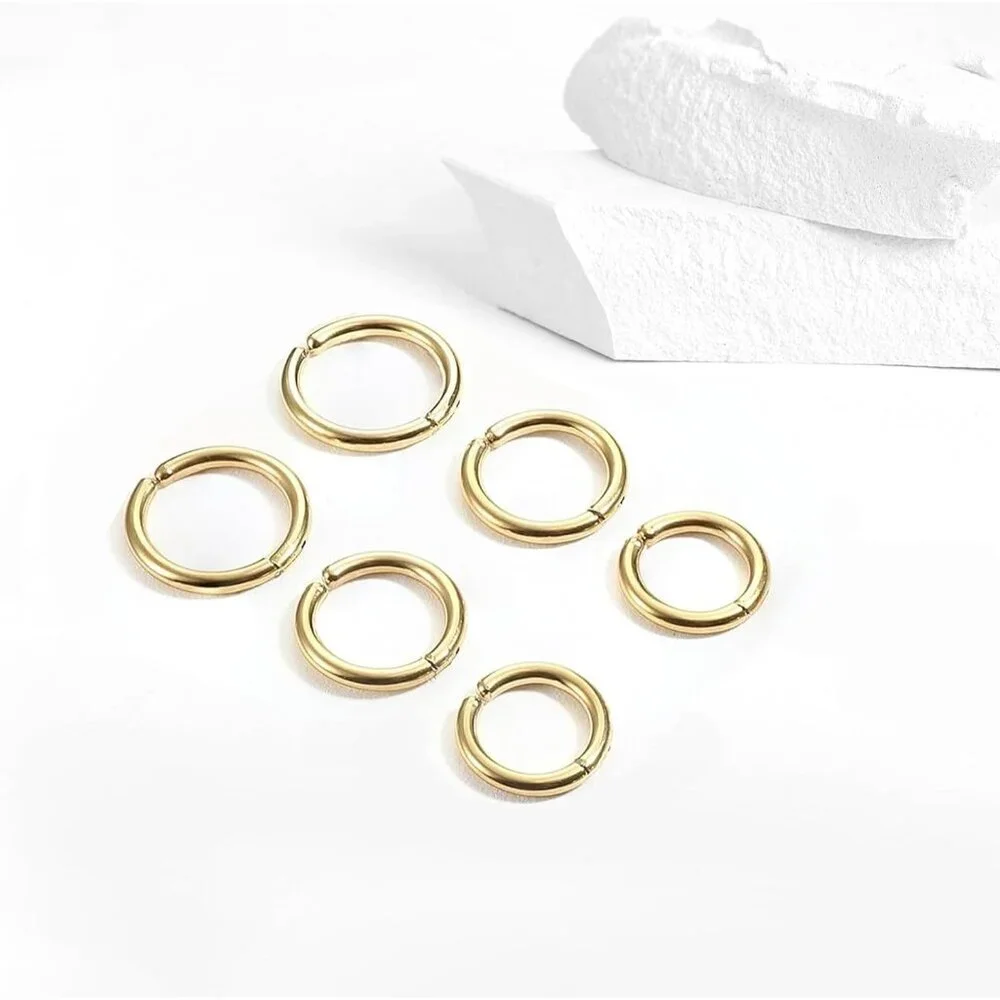 Chic Polished Clip-On Huggie Earrings for Women and Men - Allergy Friendly
